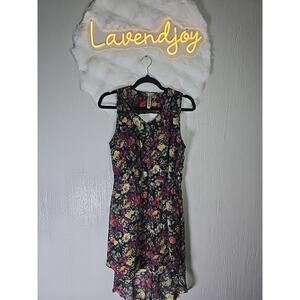 Whimsigoth Sun Dress Womens Large Sheer Fall Floral Cottage Coquette Bohemian